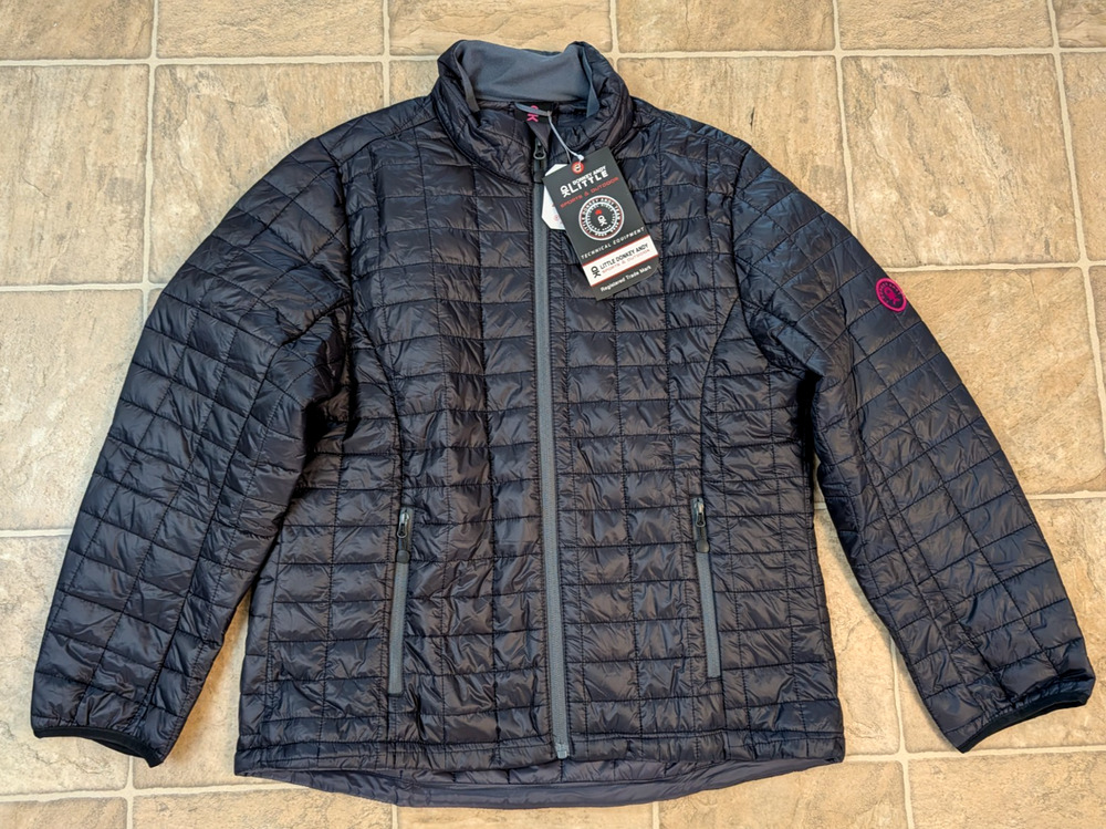Little Donkey Andy sz M women's Puffer Jacket fully zips ls ultra light 2635